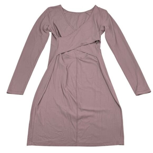 LULULEMON Contour Dress Nulu Size 4 Antique Bark - Picture 5 of 7
